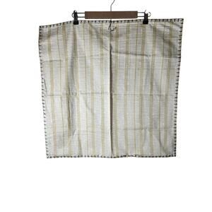 JOHN ROBSHAW Gold Tan Geometric Blue Border EURO 26x26 Pillow Sham - Qty 1